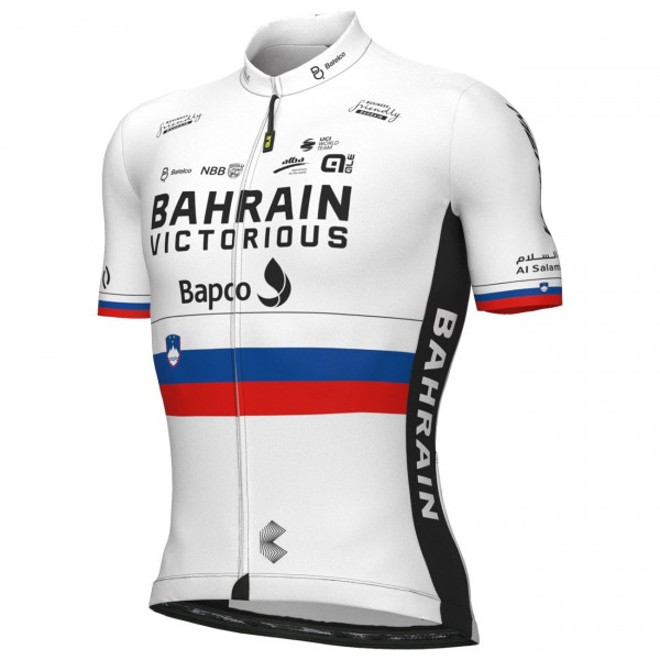 Bahrain Victorious slowenischer Meister 2022 Radtrikot kurzarm-ALE Radsport-Profi-Team