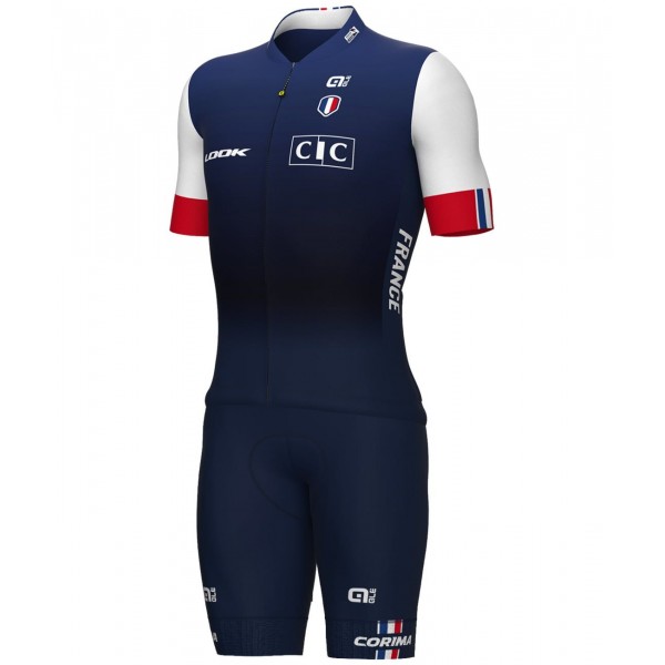 Frankreich 2023 Trägerhose kurz-ALE Radsport-Profi-Team