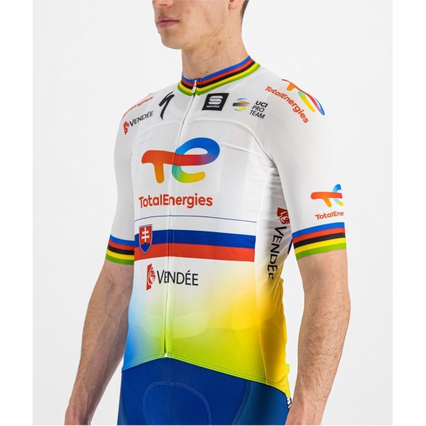 Team TotalEnergies slowakischer Meister Sagan edition 2022 Radtrikot kurzarm-Radsport-Profi-Team